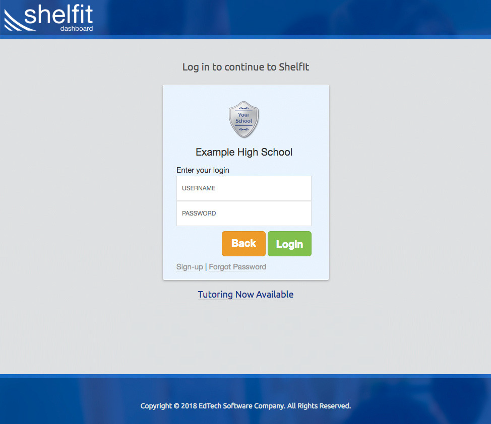 How do I log in to Shelfit to view my digital bookshelf or online